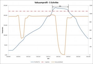 Abbildung 4: Ausgewähltes Vakuumprofil für die Lötaufgabe